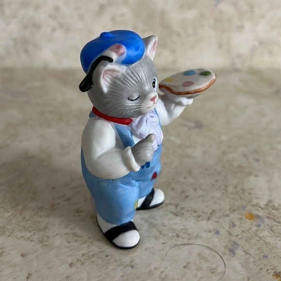 Vintage Schmid Kitty Cucumber Figurine Albert Artist 1990 - Picture 2 of 6